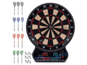 ECO TOYS Elektronski pikado 42 cm sa LCD ekranom, 27 igara, set sa 12 pikada