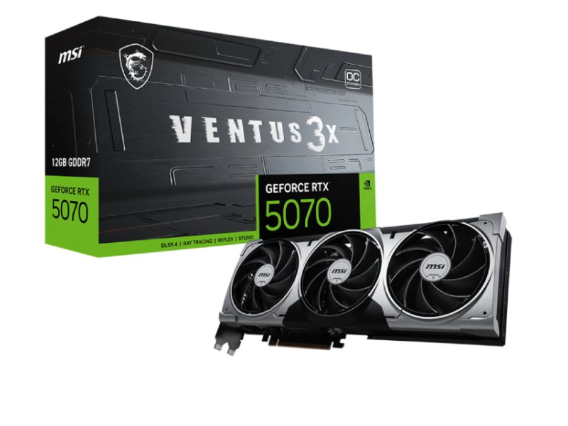 MSI NVidia GeForce RTX 5070 12G VENTUS 3X OC GDDR7 192bit