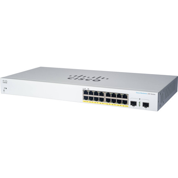 CISCO CBS220-16T-2G-16-PORT 10/100/1000 SWITCH, 2X SFP
