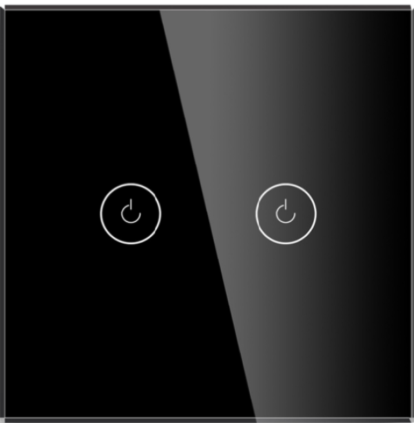 Wi-Fi pametni prekidač 2G TUYA Crni NN (WIFI TOUCH SWITCH)