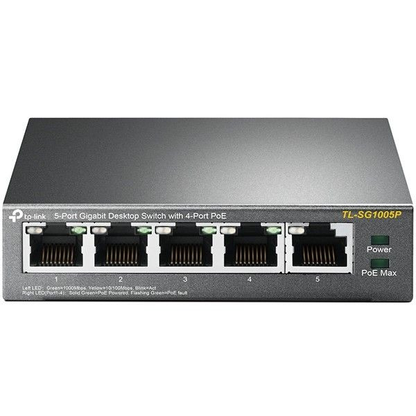 TP-Link SG1005P Mettal sa 4 PoE-Ports