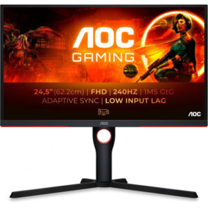 Monitor TFT 63,5cm/25inc(1920x1080) AOC Gaming G3 25G3ZM/BK FHD WLED 240Hz 0,5ms HDMI DP Black/Red