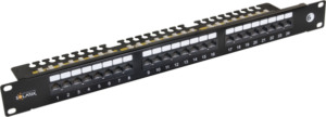 Solarix SX24L-6-UTP-BK-N patch panel 24x U/UTP RJ45, cat 6, Rack 19 in 1U