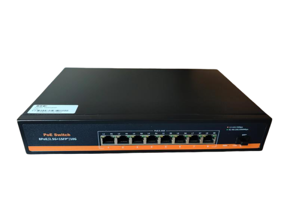 ExeLink SMX1009P neupravljivi POE switch 8×1/2.5G Base-T (POE/POE+),1x1G/10 GE Base-X SFP+ porta