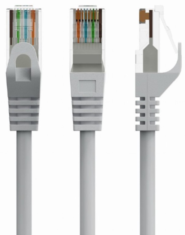 Patchcord kabl UTP cat6 CU 1M sivi