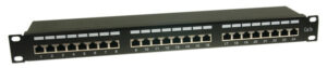 patchcord kabal panel, 24 porta STP 5e 1U