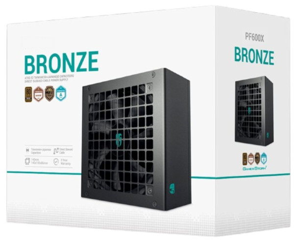 DeepCool PF500X Napajanje 80PLUS 500W 1x 20+4pin, 2x4pin, 1x PCI-E(6+2)x2, 1xEPS 8pin(4+4), 120mm