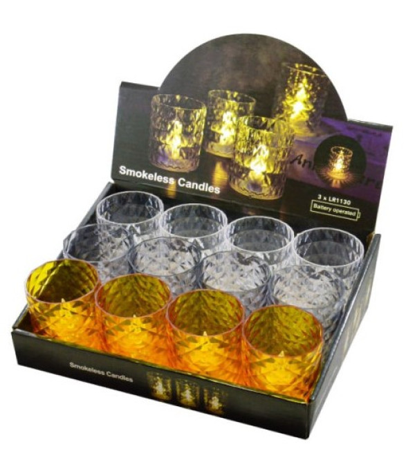 Mini LED svecnjak Zuti 60x70mm (cena je za 1kom)