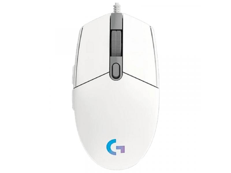 LOGITECH LOGITECH Gejmerski miš G203 LIGHTSYNC (Beli)