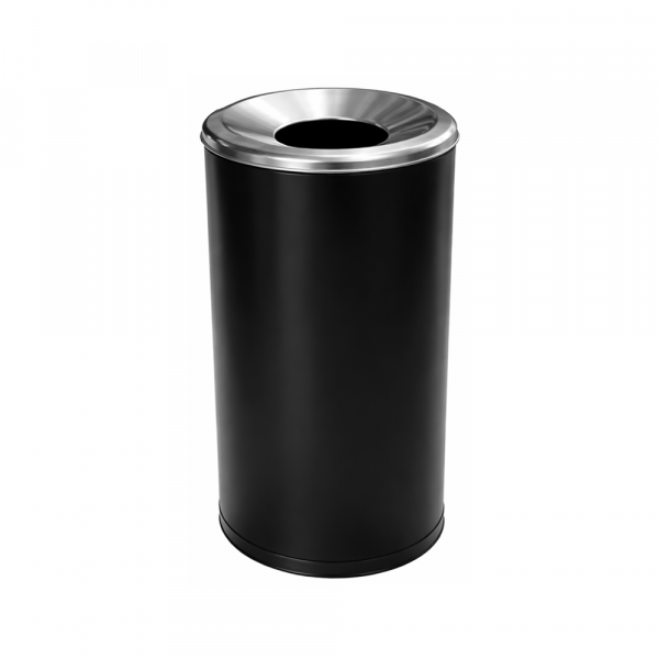 Kanta za otpatke 120 lit crna + hrom poklopac