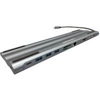 USB LC Power LC-HUB-C-MULTI-8  USB Type C HUB  RJ45& HDMI  Antracite/Black