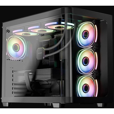 TOWER LC Power Gaming 8001W-ON Pro-Storm Light 4x120mm ARGB Fan  1xUSB3.0 2xUSB2.0 1xUSB3.0 Type-C White