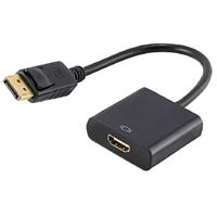 Adapter LINKOM DisplayPort (M) - HDMI (F) crni