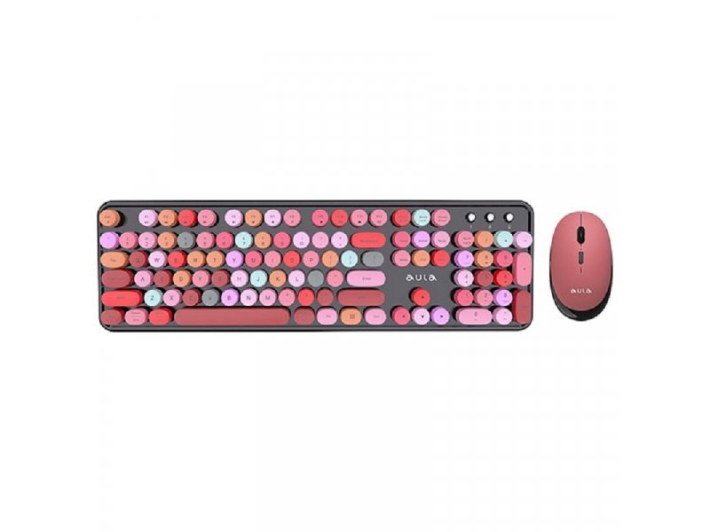 AULA AC306 Cinnamon combo, bežični tastatura i miš