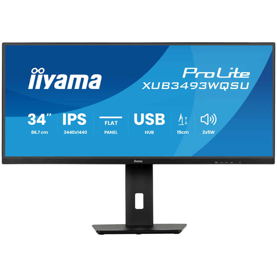 XUB3493WQSU-B6 34” IPS Ultra wide flat screen with PIP, PBP and height adjustable stand