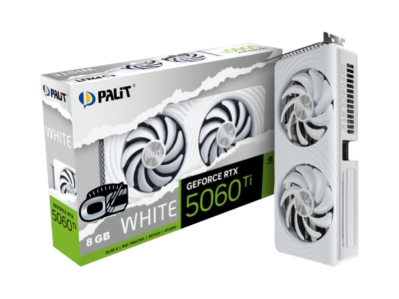 PALIT NVidia GeForce RTX 5060 Ti 8GB 128bit RTX5060Ti WHITE OC 8GB GDDR7