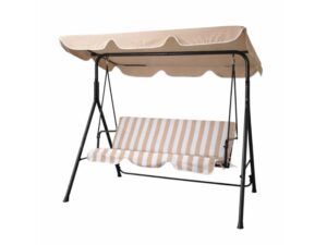 PROGARDEN Bež metalna ljuljaška 170 × 110 × 153 cm