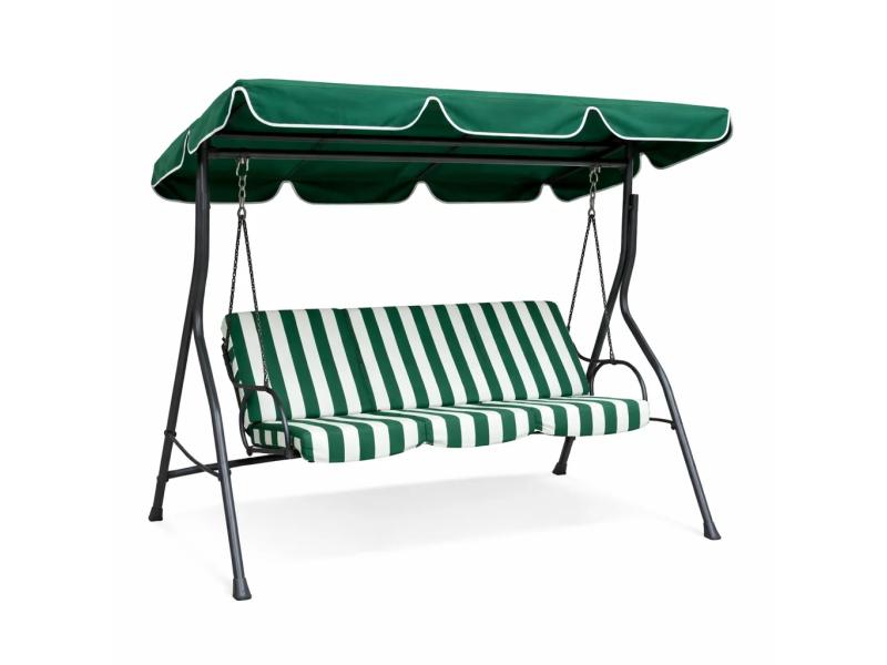 PROGARDEN Zelena metalna ljuljaška 170 × 110 × 153 cm