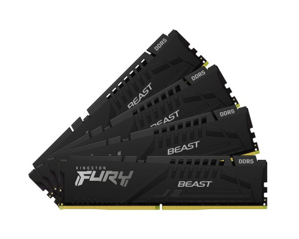 RAM DIMM DDR5 128GB (4×32) 5600MHz Kingston Fury Beast KF556C40BBK4-128