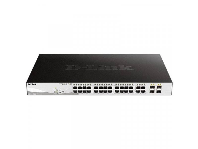 D LINK 28 Gbps Smart Managed PoE Switch 4xSFP DGS-1210-28P