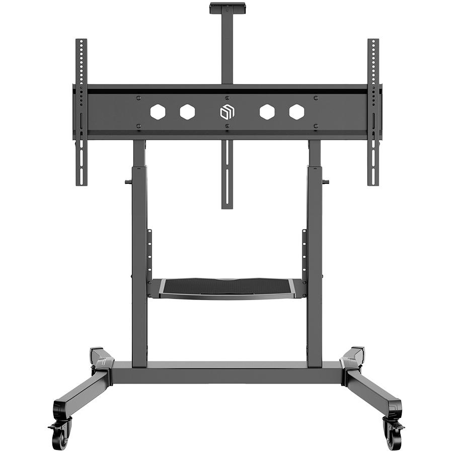 ONKRON Mobile TV Stand Rolling TV Cart for 50 to 100-Inch Screens up to 120 kg, black