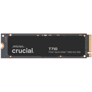 CRUCIAL T710 1TB PCIe Gen5 NVMe M.2 2280 SSD up to 14900 MB/s read and 13700 MB/s write