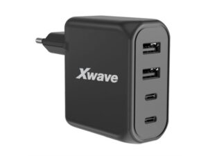 Xwave GaN100-2A2C GaN ultrabrzi punjač 100W 2USB-A + 2USB-C crni
