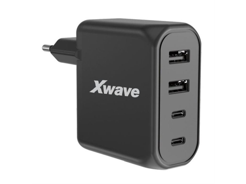 Xwave GaN100-2A2C GaN ultrabrzi punjač 100W 2USB-A + 2USB-C crni