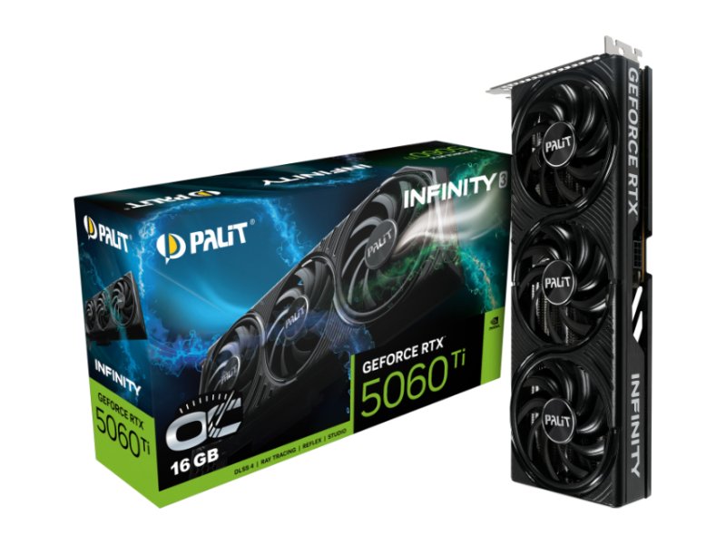 PALIT NVidia GeForce RTX 5060 Ti 16GB 128bit RTX5060Ti Infinity 3 OC 16GB GDDR7