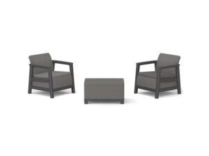 KETER Scandi Linea Baštenska garnitura sa box stolom grafit