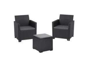 KETER Marie Baštenska garnitura sa box stolom Vigo Grafit