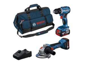 BOSCH plavi alat Set alata 18V GSR+GWS+2x4.0Ah+GAL+Mtorba