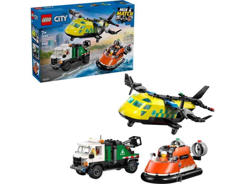 LEGO 60505 Remiks avion, servisni kombi i lebdelica