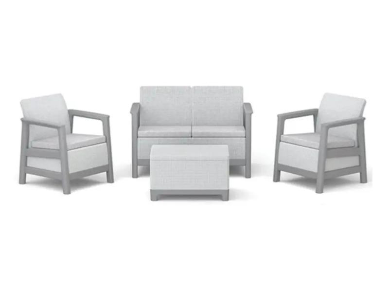 CURVER Baštenska garnitura Scandi Linea II sa box stolom siva CU 264035