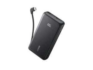 ANKER Power Bank Zolo 20000mAh 22.5W integrisan USB-C kabl CRNI
