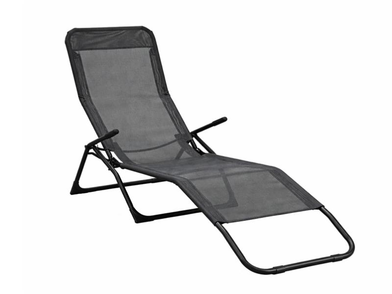 PROGARDEN Baštenska ležaljka – tamno siva