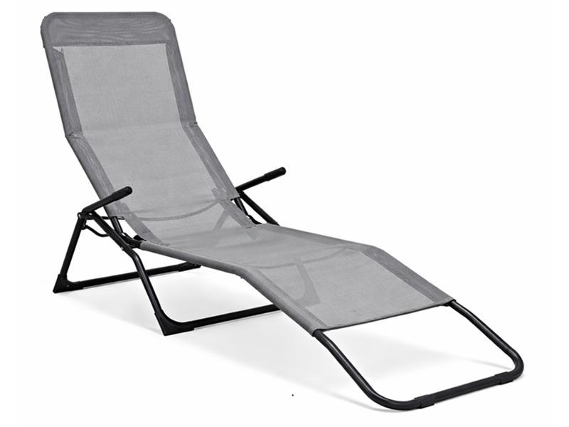 PROGARDEN Baštenska ležaljka svetlo siva