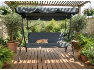 Bolzz Bastenska ljuljaska 170110153 cm, antracit, bez jastuka, sa drzacima za case