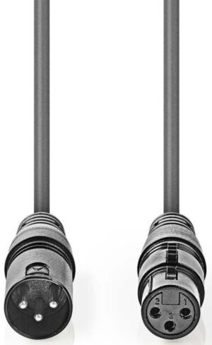 COTH15010GY30, Balansirani audio kabl, XLR 3-pinski muški, XLR 3-pinski ženski, Niklovani, 3,00 m