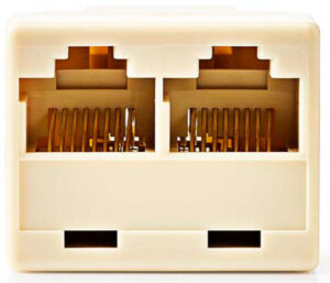 CTGB90991IY, Tele. mrežni razdvojnik (spliter), ulaz RJ45 ženski, izlaz 2x RJ45 ženski, pozlacen, PV