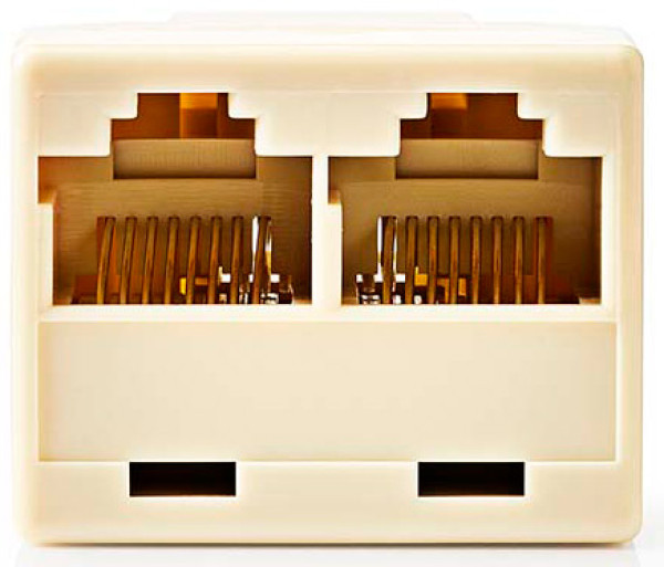 CTGB90991IY, Tele. mrežni razdvojnik (spliter), ulaz RJ45 ženski, izlaz 2x RJ45 ženski, pozlacen, PV