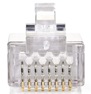 CCGB89302ME, RJ45 konektor, Muški, STP CAT6, Pravi, Pozlaceni, Polikarbonat, Providni, 10 kom
