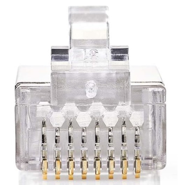 CCGB89302ME, RJ45 konektor, Muški, STP CAT6, Pravi, Pozlaceni, Polikarbonat, Providni, 10 kom