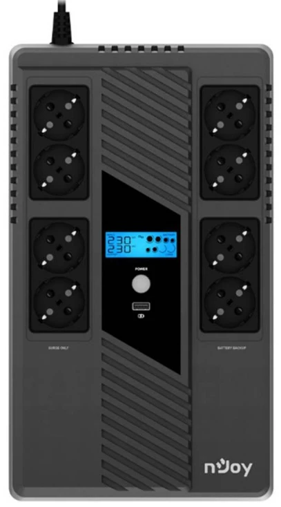 UPS NJOY Token 600 360W UPS (UPCSBLS660TTOAZ01B),Crni,345mm x 200mm x 100mm