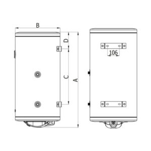 Bojler Termorad  BT-60 IB-21 Levi