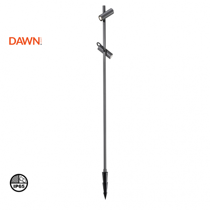 DAWN LED SVETILJKA 0225-2 STUBNA 12W 3000K IP65 SIVA