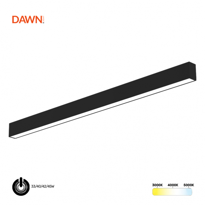 DAWN LED SVETILJKA LT-T-020 33/40/42/45W  CCT CRNA 1,2 met