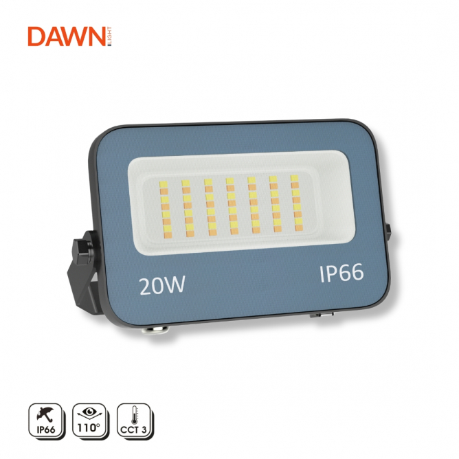 DAWN LED REFLEKTOR GN-FL913-20W CCT 1600lm 110° IP66