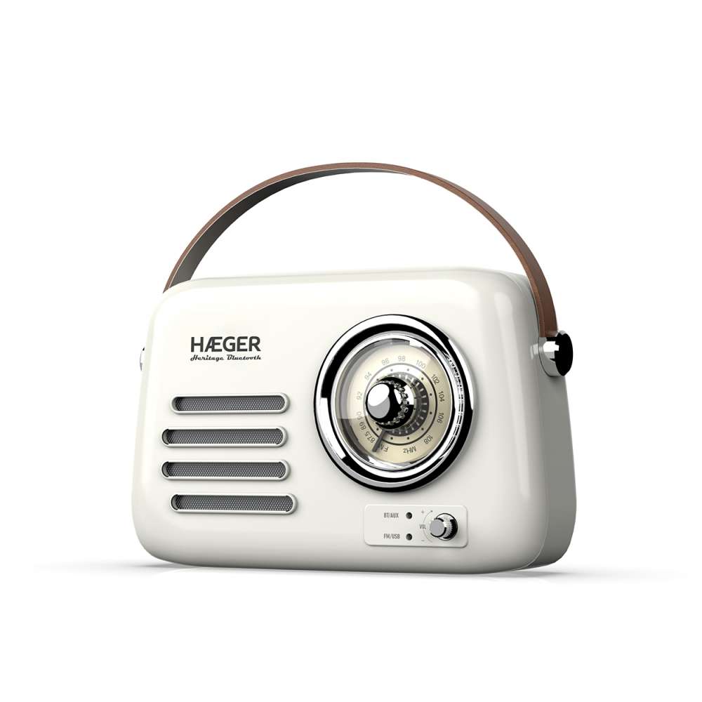 HAEGER RB-BLU.003A RETRO FM RADIO BLUETOOTH, USB, AUX 5W BEŽ