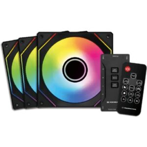 Cooler Ventilator XIGMATEK Infinity G22A ARGB Black 3KOMADA I REMOTE KONTROLER EN44793